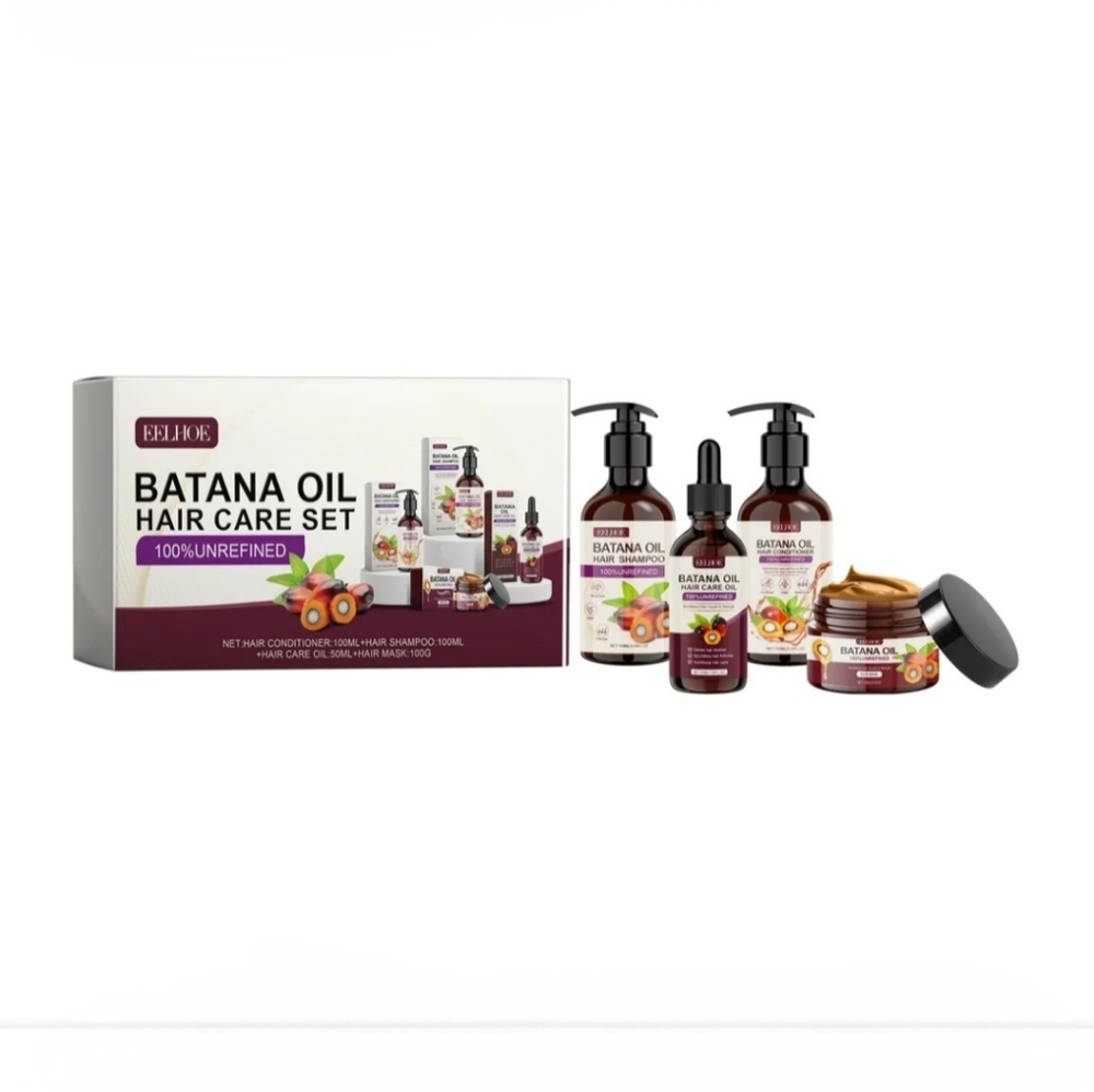 Batana Oil Hair Care Kit - Deep Conditioning Serum, Nourishing Shampoo (Sealed)